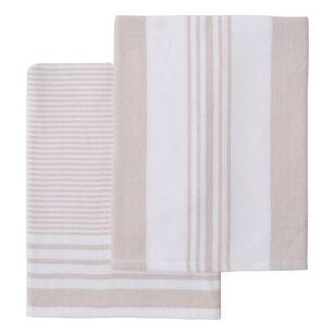 Culinary Co Terryback Tea Towel 2 Pack Taupe