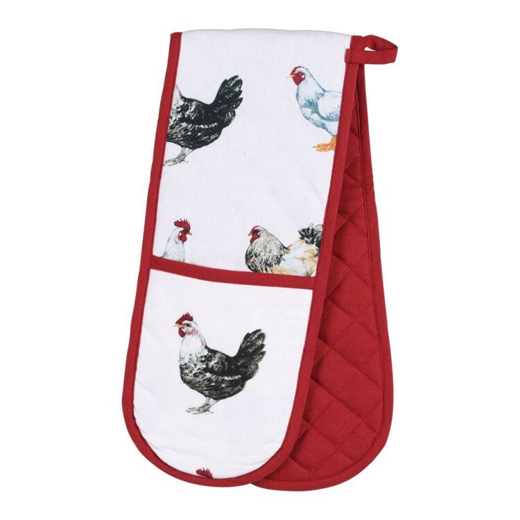 Funny Rooster Oven Mitt, Rooster Trim Oven Mitts, Rooster Decorate Oven Mitts/Rooster Printed Oven Mitts, Washable Cute Oven Mitts for Baking