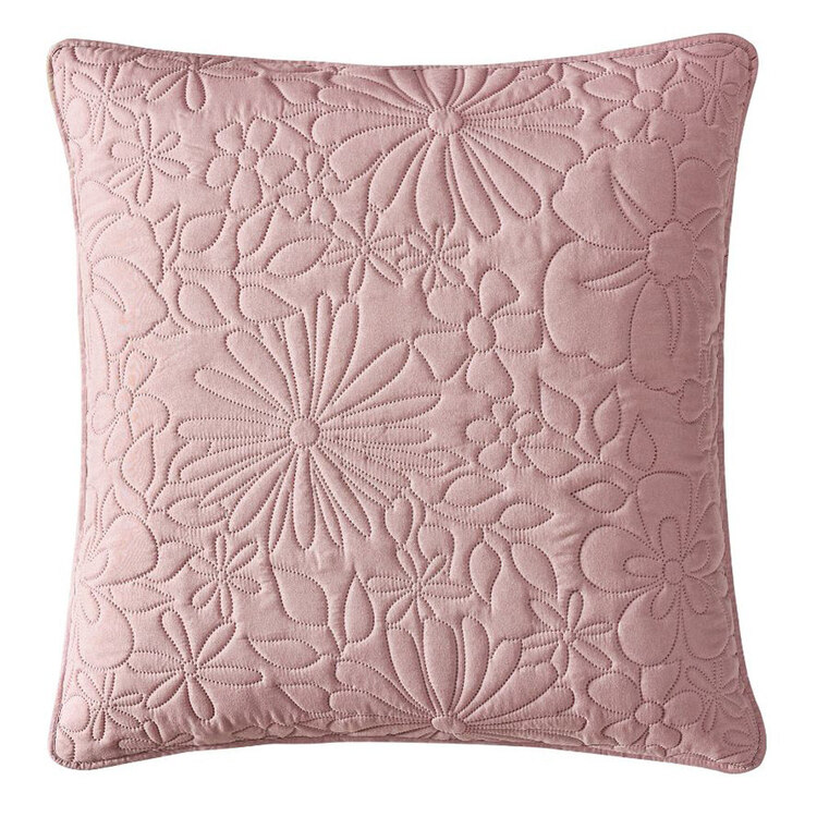 KOO Freida Quilted European Pillowcase Pink