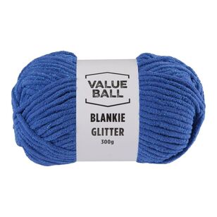 Value Ball Blankie Glitter Yarn BLUE 300 g