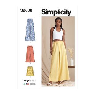 Simplicity Sewing Pattern S9608 Misses' Pants & Skirt 4 - 12