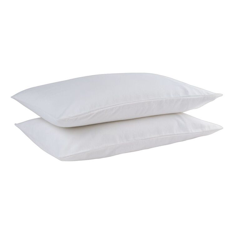 Brampton House Flannelette 2 Pack Pillowcases White