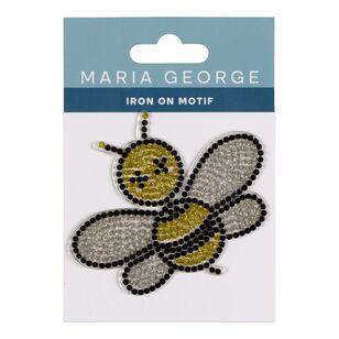 Maria George Rhinestone Bee Iron On Motif Multicoloured