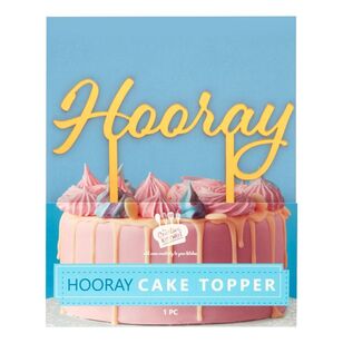 Creative Kitchen Hooray Cake Topper Gold