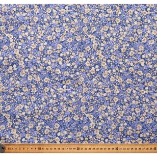 Country Garden TC Ditsy Floral Printed 112 cm Polycotton Fabric Moonlight Blue 112 cm