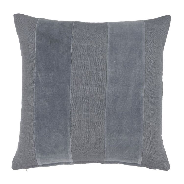 KOO Taya Velvet Stripe Cushion Silver