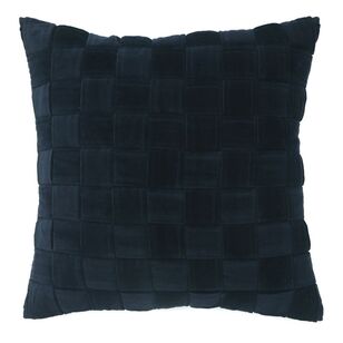 KOO Hollen Velvet Check Cushion Black 50 x 50 cm