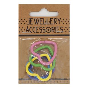Ribtex Jewellery Accessories Metal Heart Key Ring 5 Pack Multicoloured