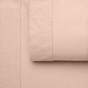 KOO Flannelette Sheet Set Shell Pink King