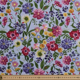 Gum Pansy 112 cm Buzoku Duck Fabric Blue 112 cm