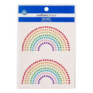 Crafters Choice Bling Rainbow Stickers 2 Pack Rainbow