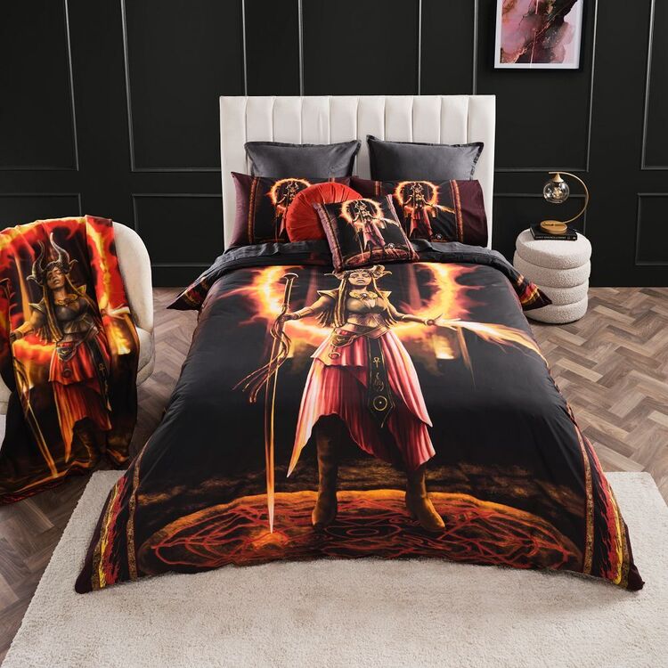 Anne Stokes Elemental Magic Fire Quilt Cover Set Multicoloured