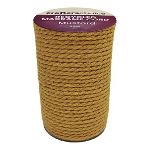 Crafters Choice Recycled Twist Macramé Cord Mustard 50 m