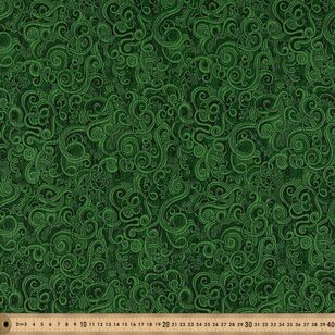Swirly 112 cm Blender Cotton Fabric Green 112 cm