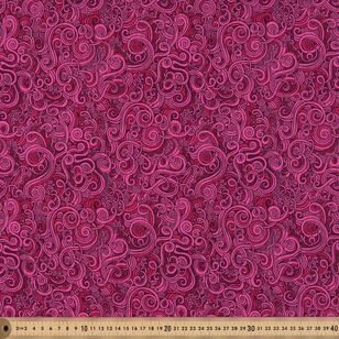 Swirly 112 cm Blender Cotton Fabric Pink 112 cm