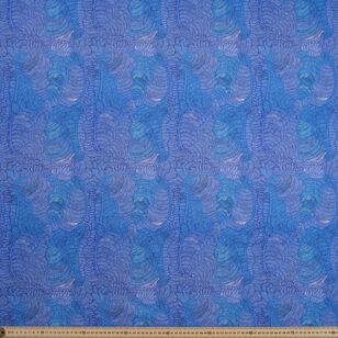 Warlukurlangu Brushtail Possum Dreaming 150 cm Cotton Fabric Blue 150 cm