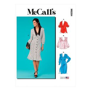 McCall's Sewing Pattern M8284 Misses' Tops & Dresses White