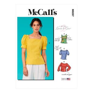 McCall's Sewing Pattern M8287 Misses' Tops White