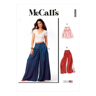 McCall's Sewing Pattern M8292 Misses' Shorts & Pants White