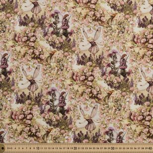 Flower Fairies Thistles Fairies 112 cm Cotton Fabric Natural 112 cm