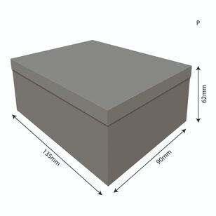 135 x 90 x 62mm Rectangle Box Silver