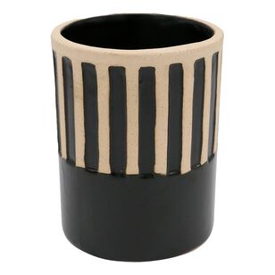 Ombre Home Kembali Small Ceramic Vase Natural & Black 9.3 x 11.8 cm