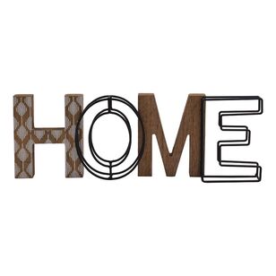 Ombre Home Kembali Home Word Décor Natural & Black 34 x 3.8 x 12 cm