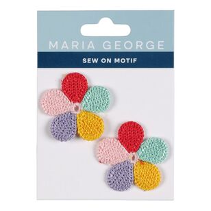 Maria George Rainbow Flower Sew On Motif Multicoloured