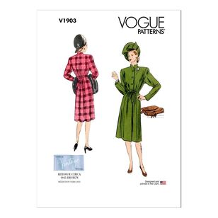 Vogue Sewing Pattern V1903 Misses' Vintage Coat White
