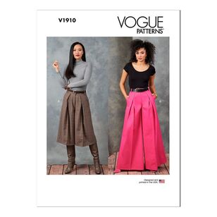 Vogue Sewing Pattern V1910 Misses' Pants White