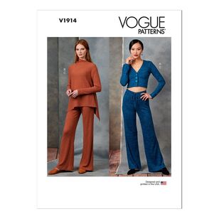 Vogue Sewing Pattern V1914 Misses' Cardigans, Tunic and Pants White