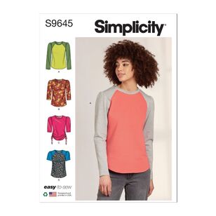 Simplicity Sewing Pattern S9645 Misses' Knit Tops White X Small - XX Large