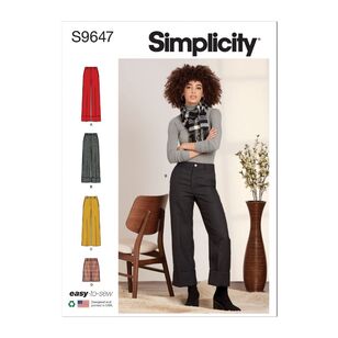 Simplicity Sewing Pattern S9647 Misses' Pants and Shorts White
