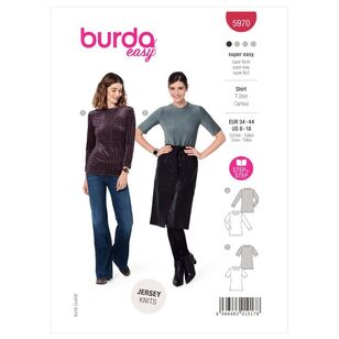 Burda Sewing Pattern B5970 Women's Shirt White 8-18 (34-44)