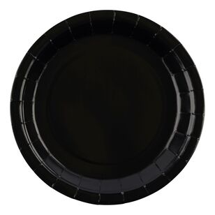 Spartys 23cm Paper Plate 16 Pack Black 23 cm
