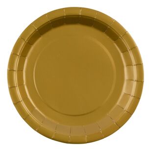 Spartys 23cm Paper Plate 16 Pack Gold 23 cm