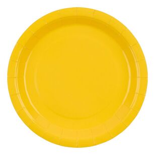 Spartys 23cm Paper Plate 16 Pack Yellow 23 cm