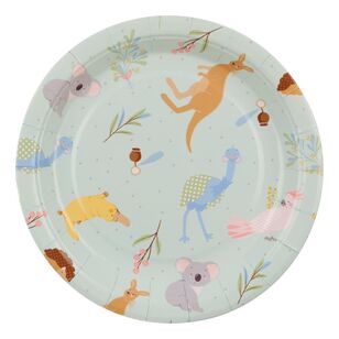 Spartys 18cm Australian Animals Paper Plate 16 Pack Aussie Animals 18 cm