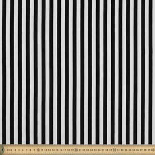 Spots & Stripes Wide Stripe 112 cm Cotton Poplin Black 112 cm