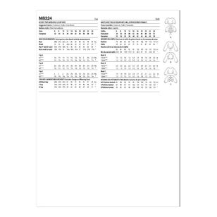 McCall's Sewing Pattern M8324 Misses' Tops White