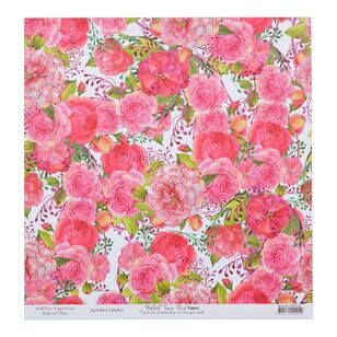 Bella! Fancy Floral Printed Cardstock Paper Scented Garden 30.5 x 30.5 cm