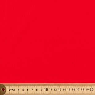 Plain 112 cm Organic Bella Cotton Poplin Fiery Red 112 cm