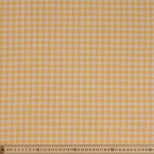 Check 112 cm Organic Cotton Blender Fabric Yellow 112 cm