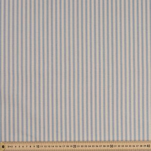 Ticking Stripe 112 cm Organic Cotton Blender Fabric Sky 112 cm