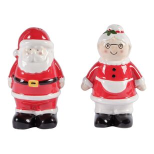 Jolly & Joy Mr & Mrs Claus Christmas Salt and Pepper Shakers Multicoloured