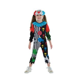 Spooky Hollow Clown Kids Costume Multicoloured