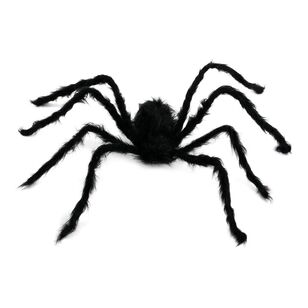 Spooky Hollow Bendable Furry Spider Black 85 cm
