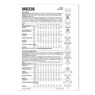 McCall's Sewing Pattern M8336 Misses' Costumes White
