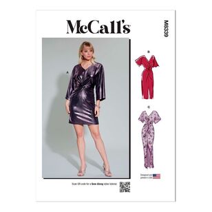 McCall's Sewing Pattern M8339 Misses' Knit Dress White