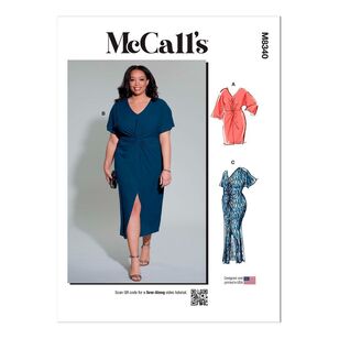 McCall's Sewing Pattern M8340 Women's Knit Dress White